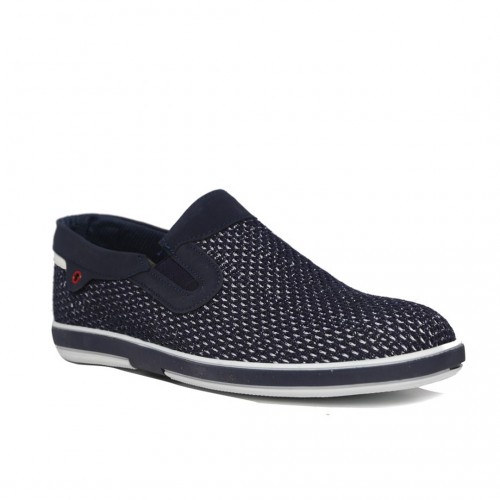 Lacivert File Slip-on Badeem Erkek Ayakkabı-A033