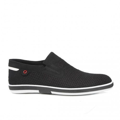 Siyah File Slip-on Badeem Erkek Ayakkabı -A034