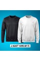 Siyah Beyaz İkili pusulaa Sweatshirt - MP004